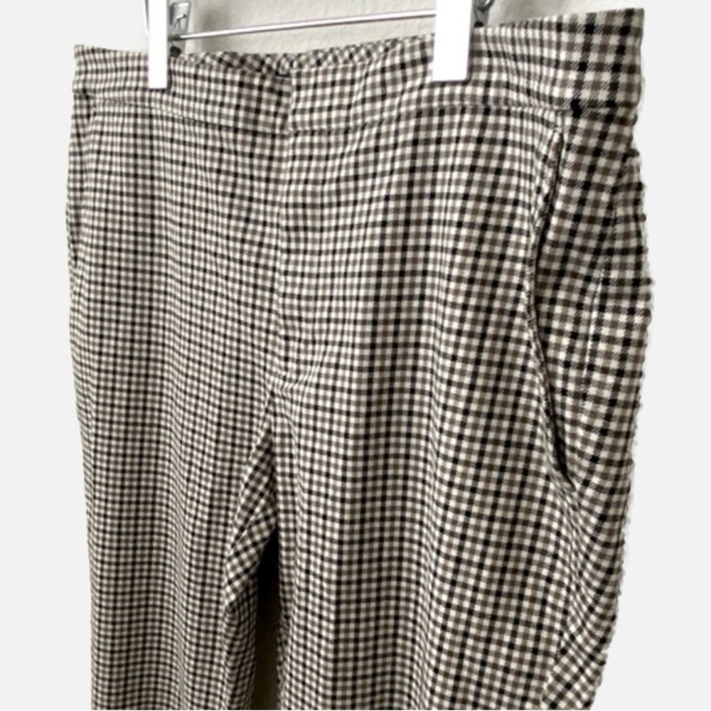Lauren, Ralph Lauren Flat Front Trousers Women’s Size 16 Plaid Beige Bla…